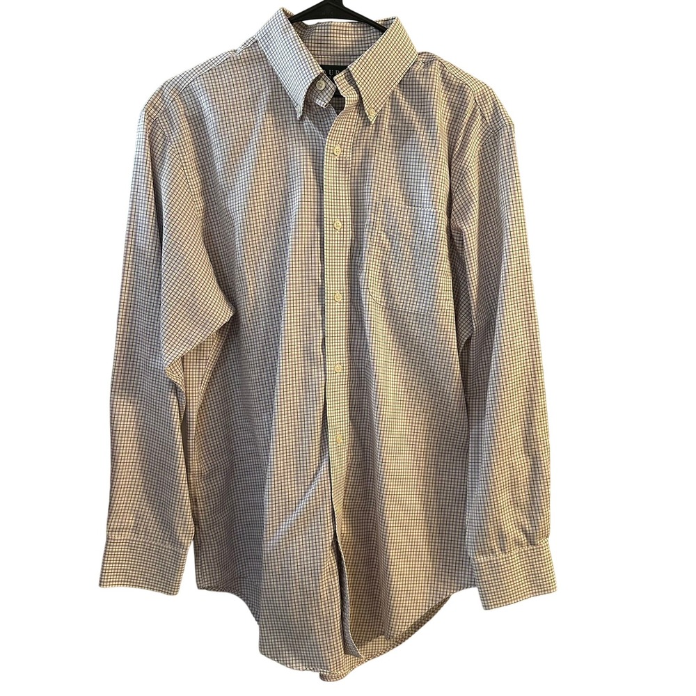Lauren Ralph Lauren Mens Classic Fit Non Iron Purple Gingham Dress Shirt 16 33